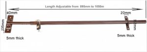 Security Door Bar Single Adjustable - Image 7