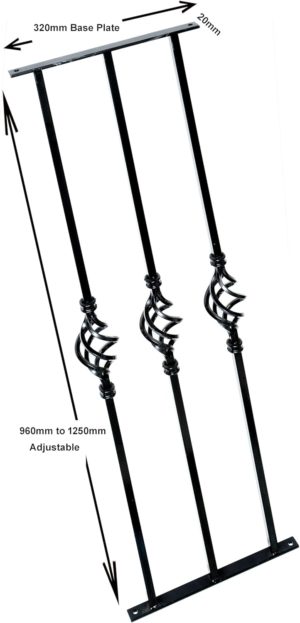 Adjustable Decorative Window Security Bars Triple - Image 3