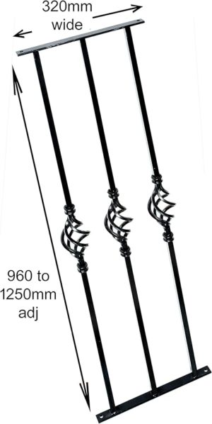 Adjustable Decorative Window Security Bars Triple - Image 7