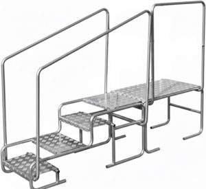 4 Tier Treadplate Caravan Step and Platform