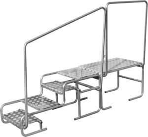 4 Tier Treadplate Caravan Step and Platform