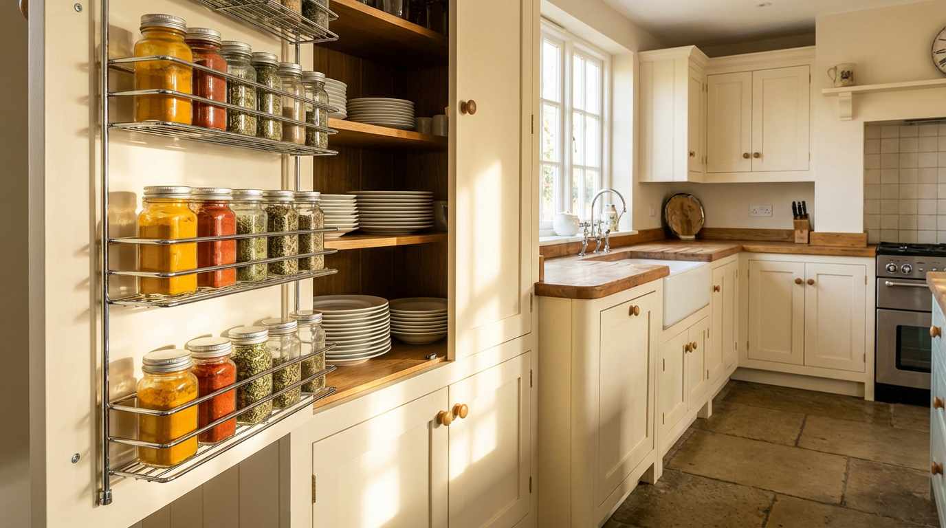 kitchen door wire spice rack