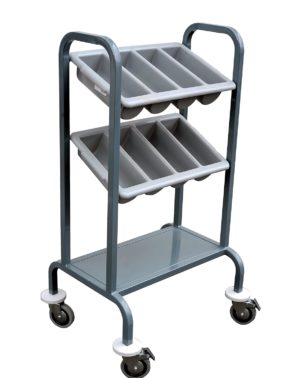 Cutlery Trolley 2 Tier Powder Coated
